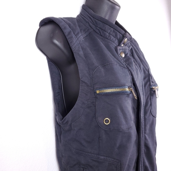 Sanctuary Black Zip Cargo Vest - Picture 5 of 9